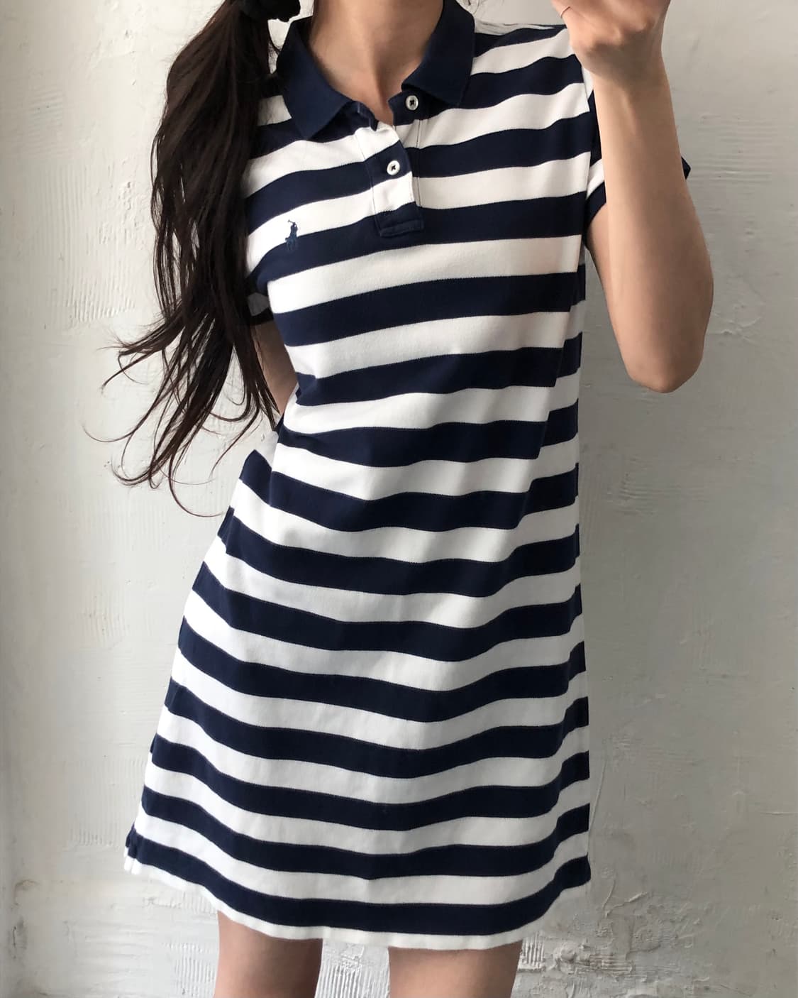 Polo 폴로 랄프로렌 신형 네이비 컬러 단가라 PK 원피스 상품이미지2