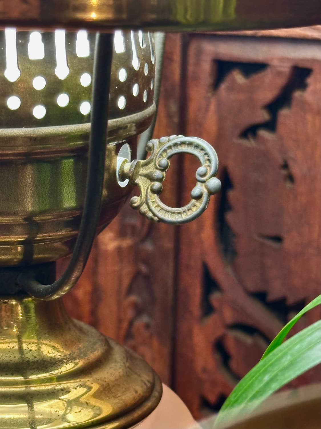 1970s Quoizel Satin Lace Hurricane Lamp 상품이미지6