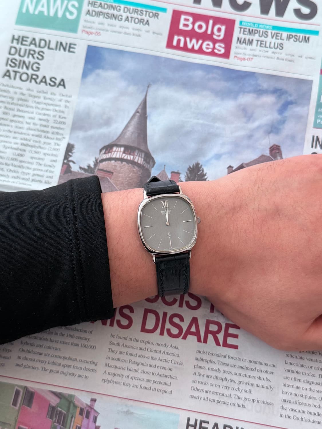 Seiko 세이코 차콜 그레이 탱크 Quartz  상품이미지5