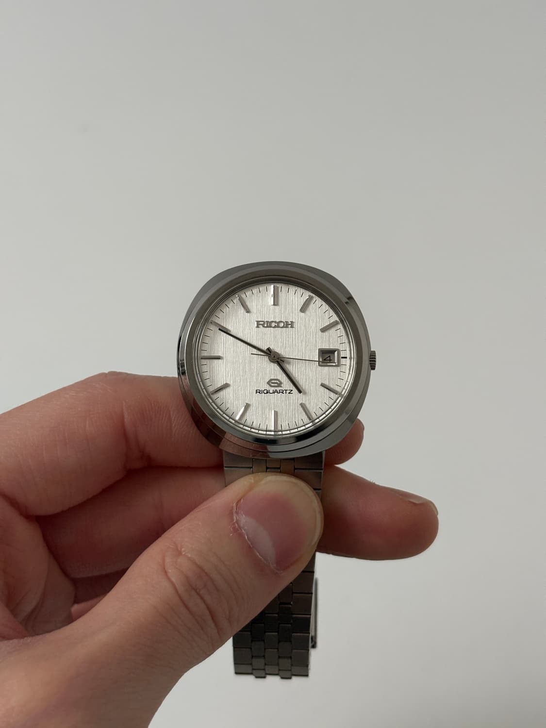 리코 1980년대 스트라이프 다이얼 실버 리쿼츠 남성 상품이미지3