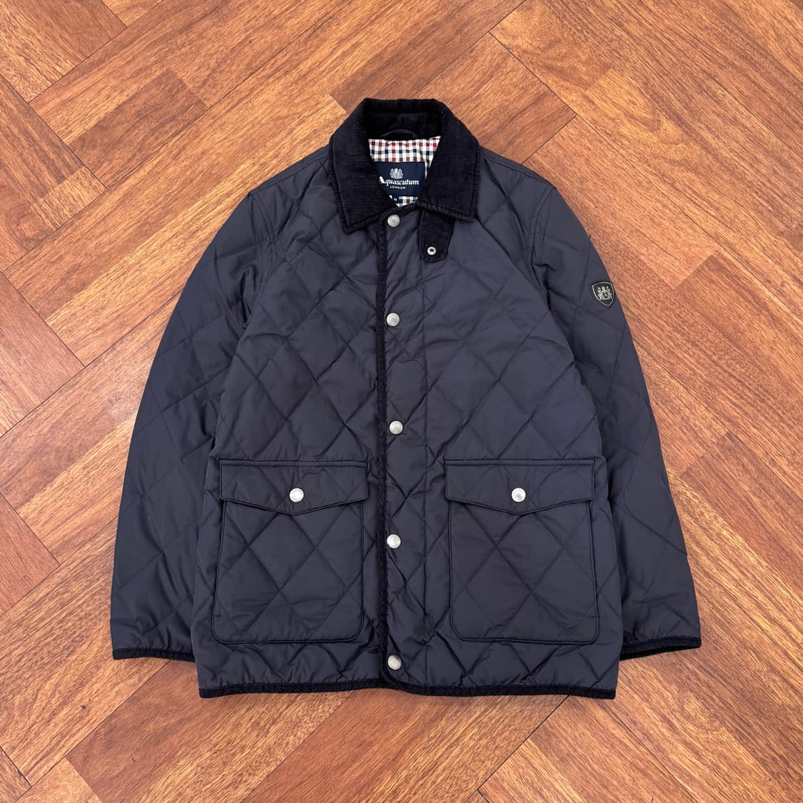 95 아쿠아스큐텀 네이비 경량 구스 퀼팅 자켓  상품이미지1