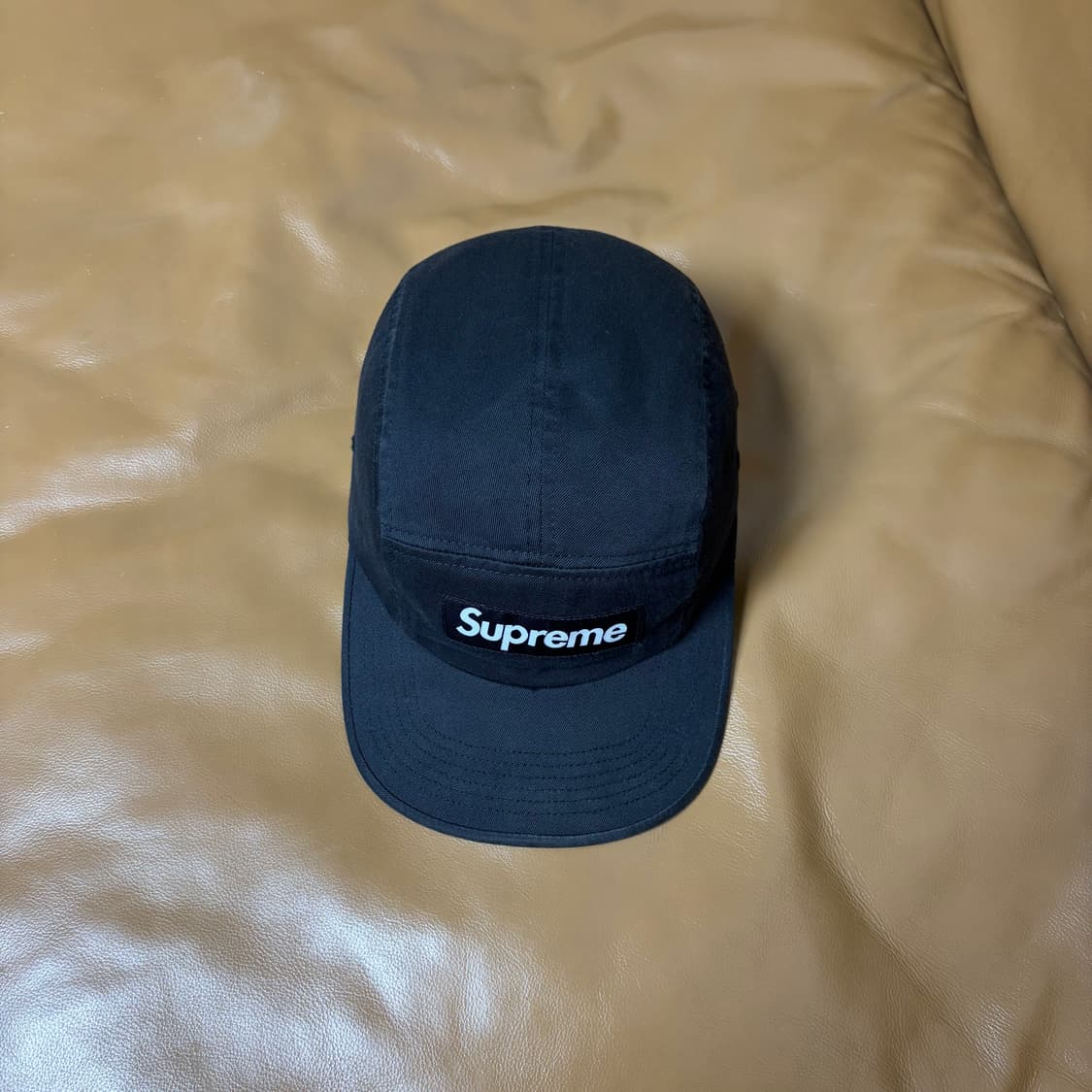 Supreme 슈프림 블랙 캠프캡 모자 (Washed Black) 상품이미지5