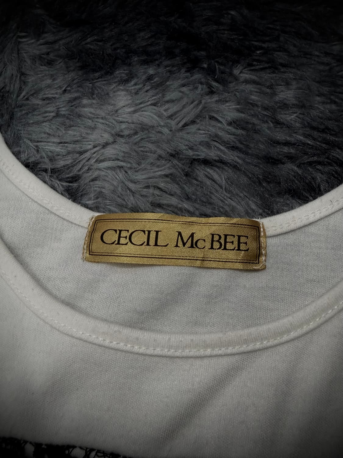 Cecil McBee 블랙 레이스 화이트 슬리브리스 상품이미지9