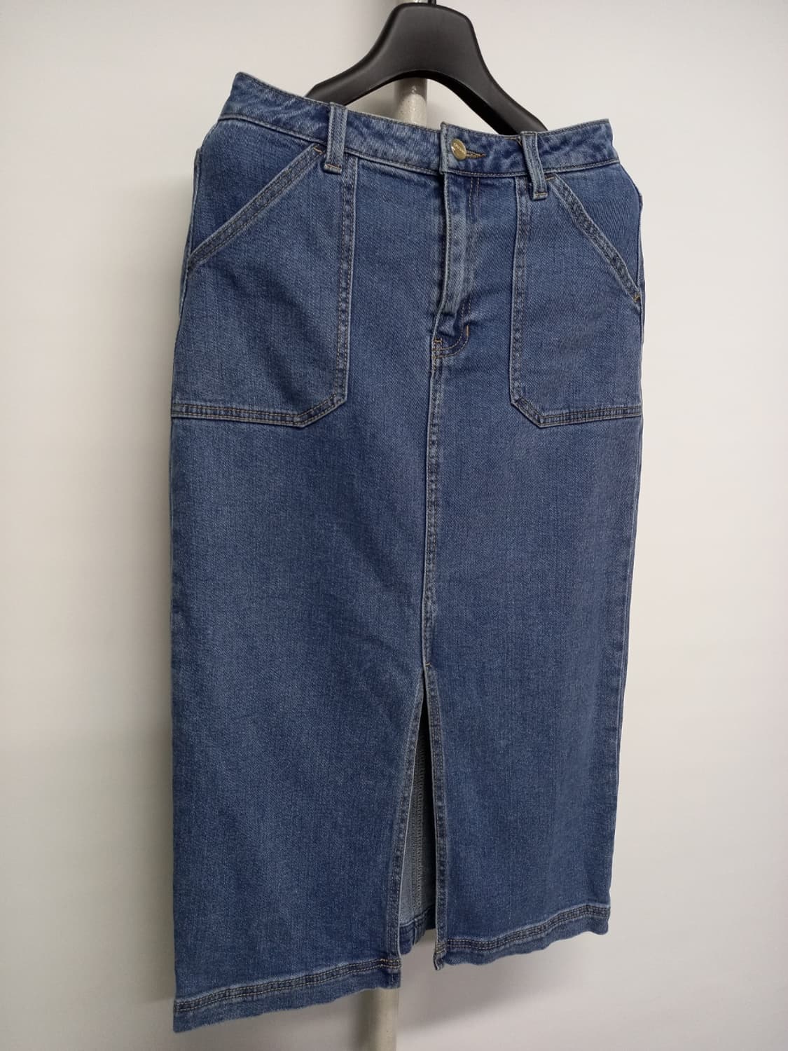 게스 생지 중청 데님 롱 스커트 44 상품이미지4