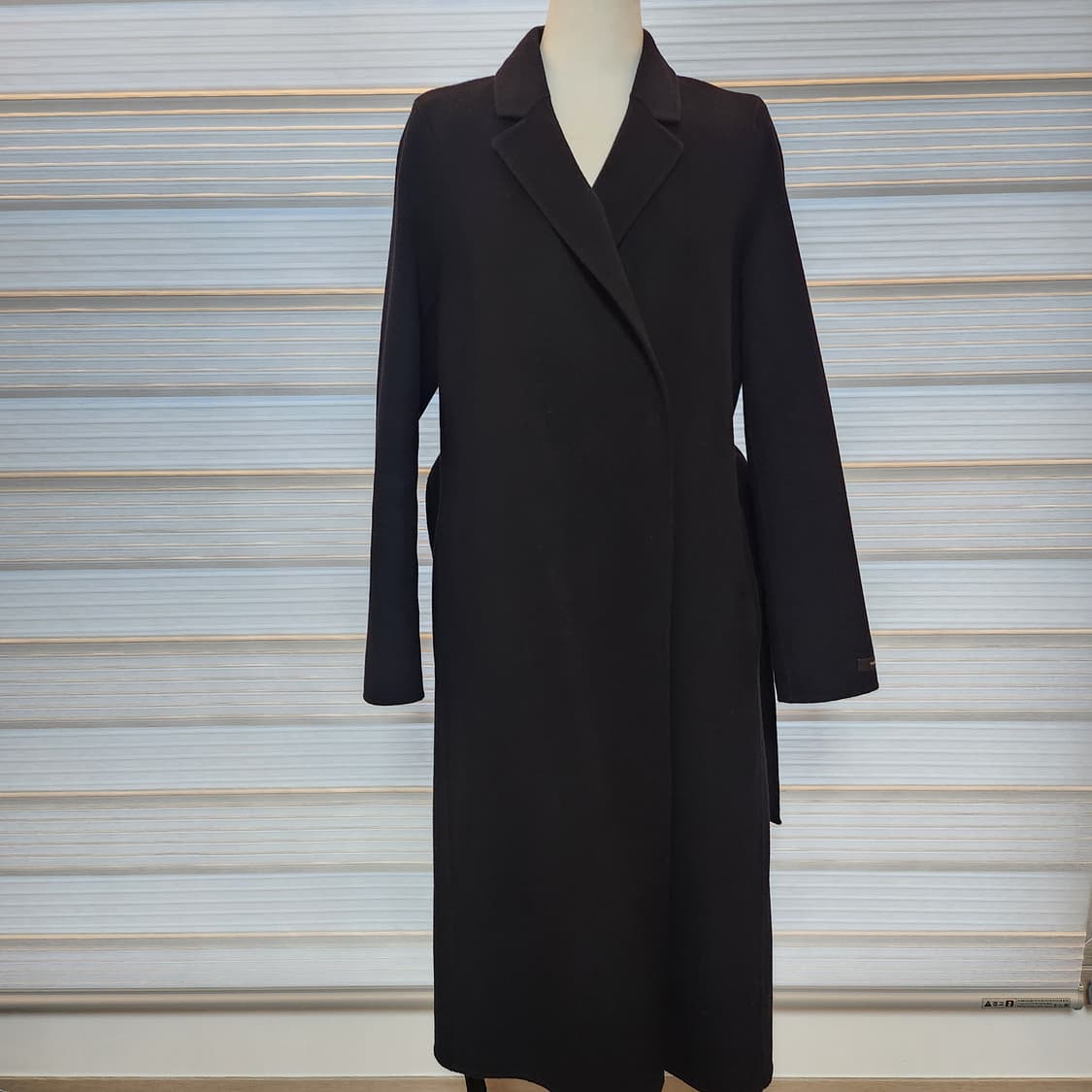 《새상품》핸드메이드(울80%) 롱 코트 상품이미지3