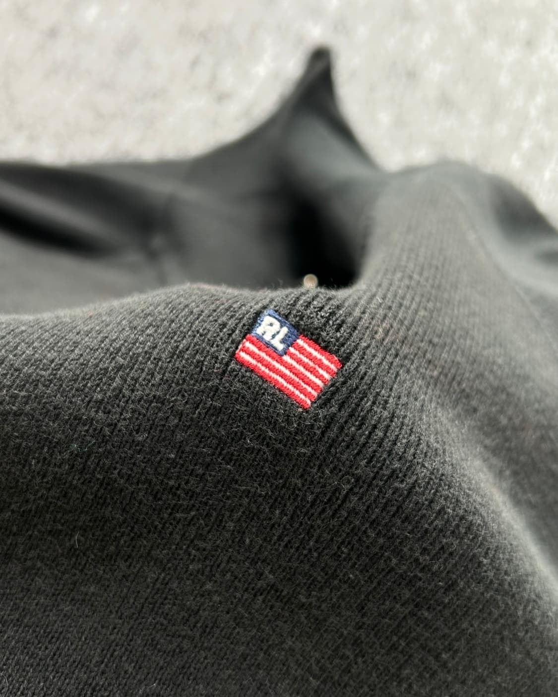 폴로 진스 성조기 로고 블랙 하프집업  상품이미지4