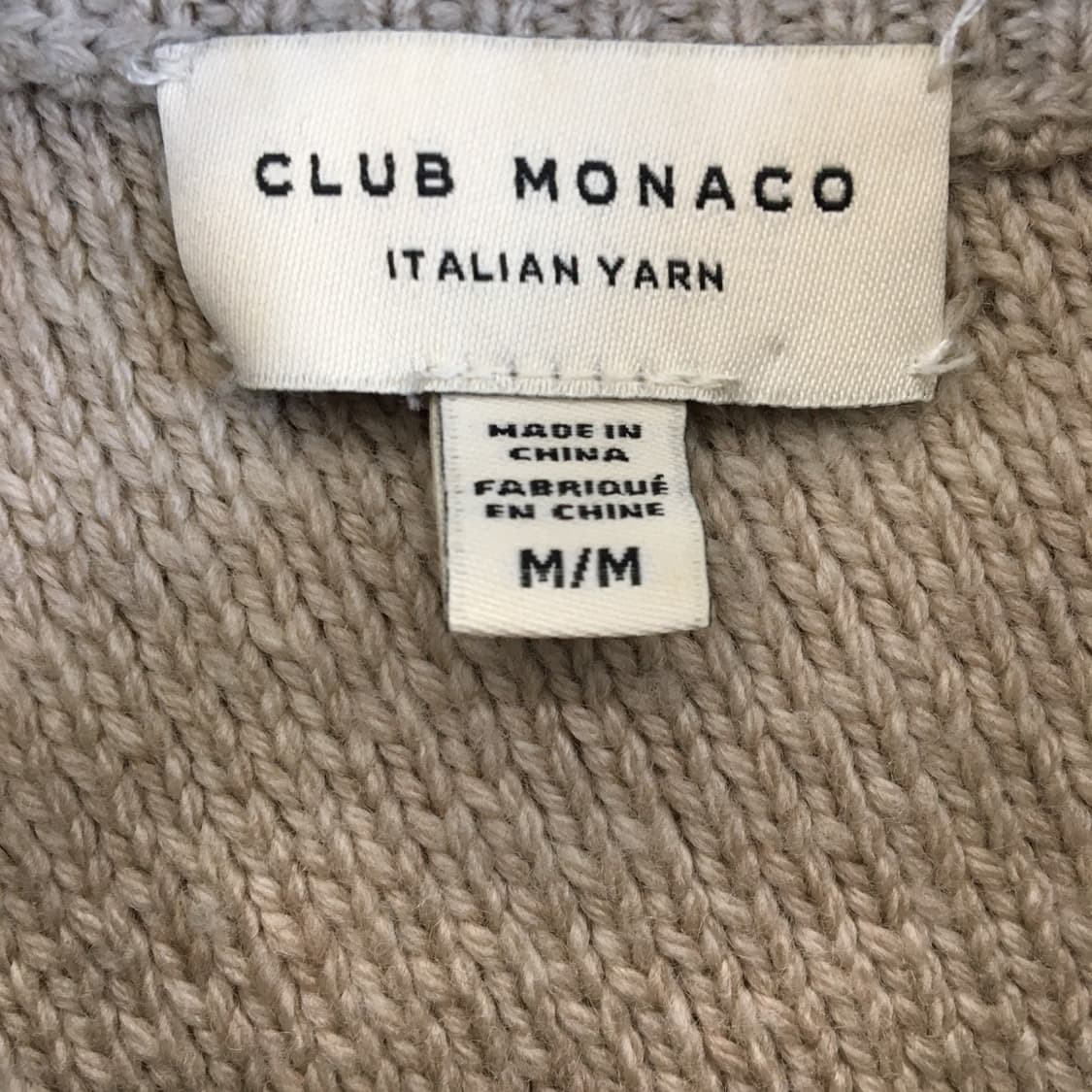 클럽모나코 이탈리안얀 울 100% 짜임니트 M (국내판)  상품이미지5