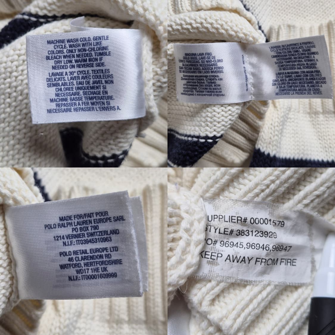 [M] 폴로 랄프로렌 스트라이프 반집업 니트 상품이미지9