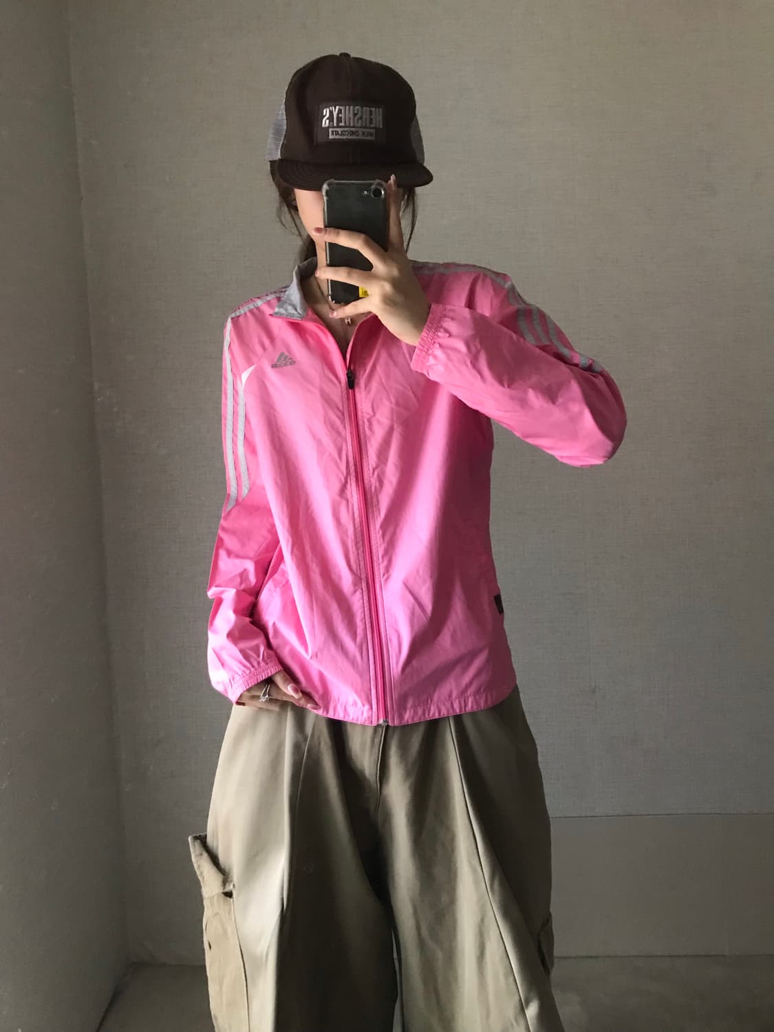 아디다스 핑크 바람막이 상품이미지5