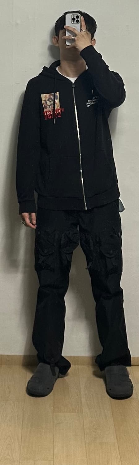 에비수 프린팅 후드집업 상품이미지5