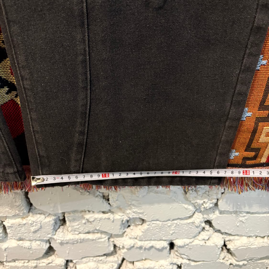 빈티지 백 프린팅 블랙 데님팬츠 상품이미지8