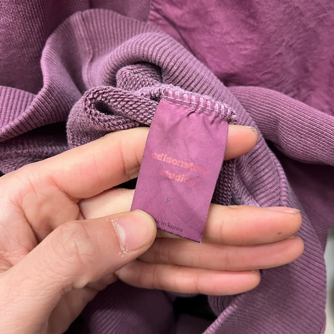 VTG 에디슨 스토어 피그먼트 맨투맨 FREE 상품이미지4