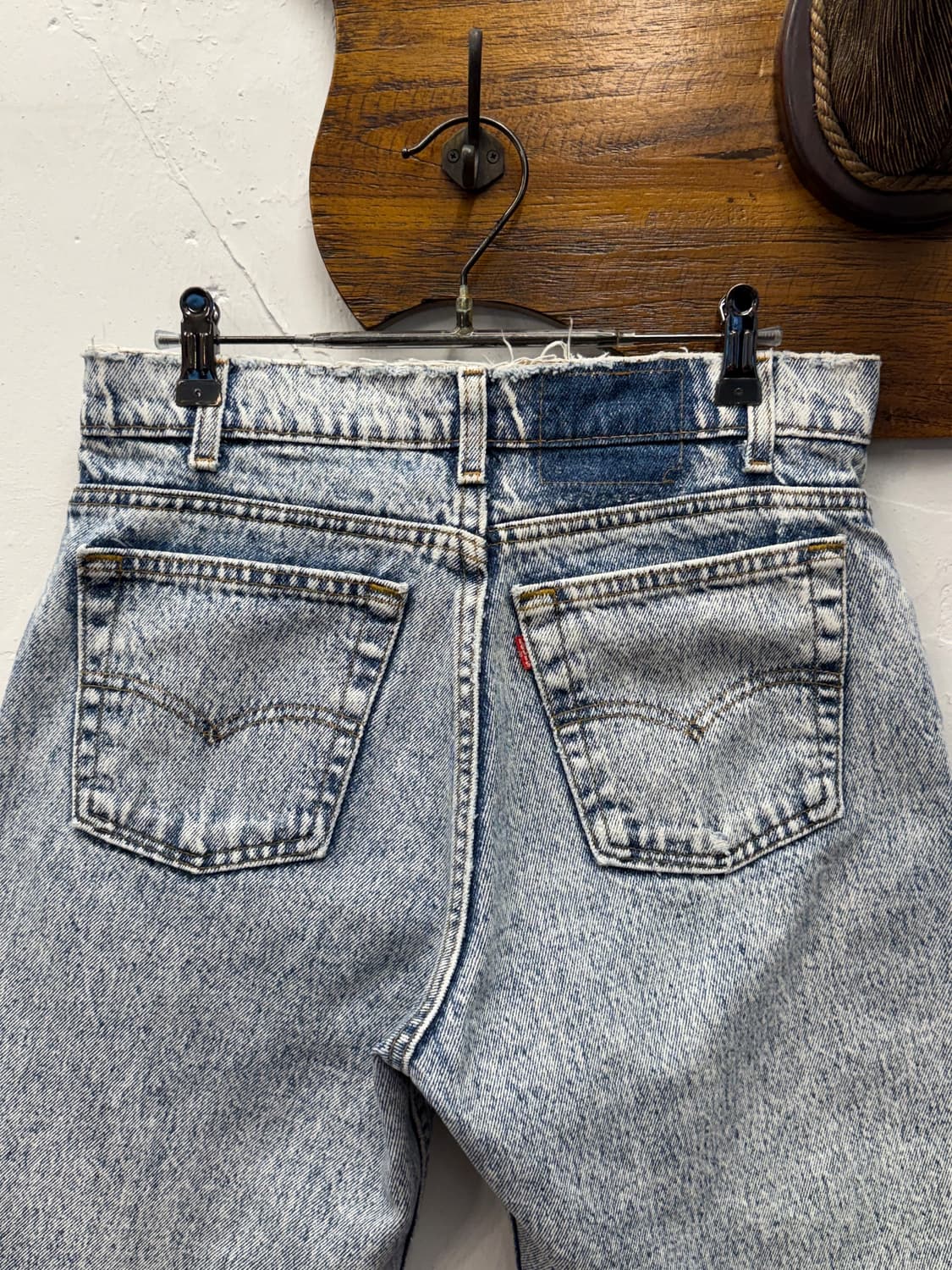 90s USA Levi's 550 Relaxed Acid Wash Den 상품이미지2