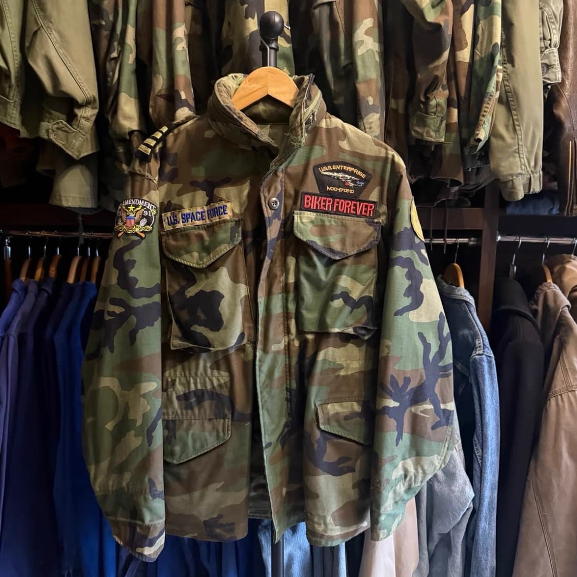 U.S ARMY M65 빈티지 정글 우드랜드 자켓 상품이미지1