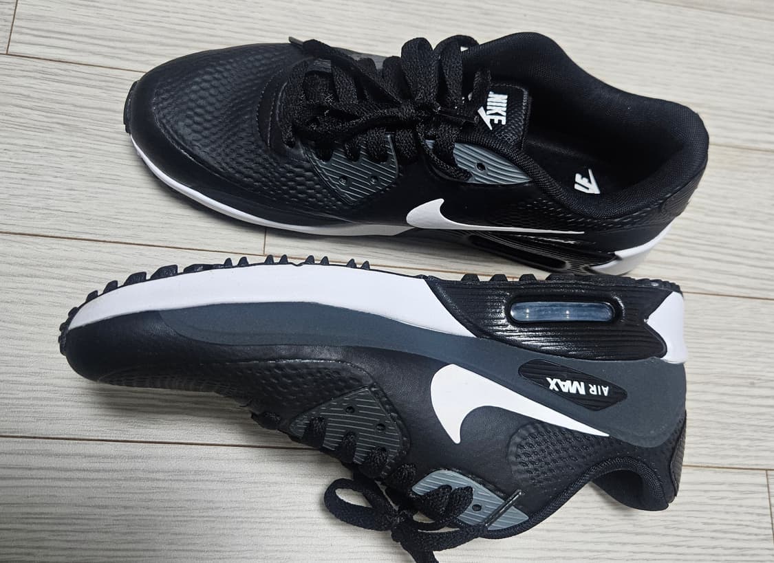 255)나이키 맥스90 검흰 골프화(1회착) 상품이미지1