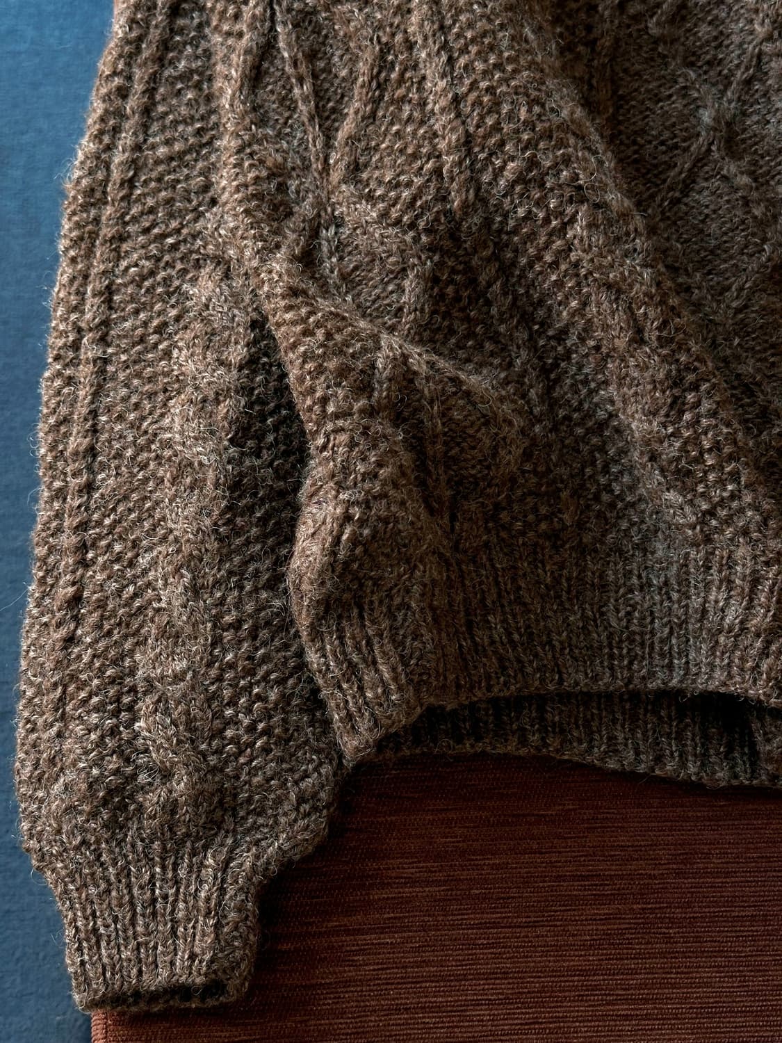 Cable patterned wide silhouette knit P/O 상품이미지5