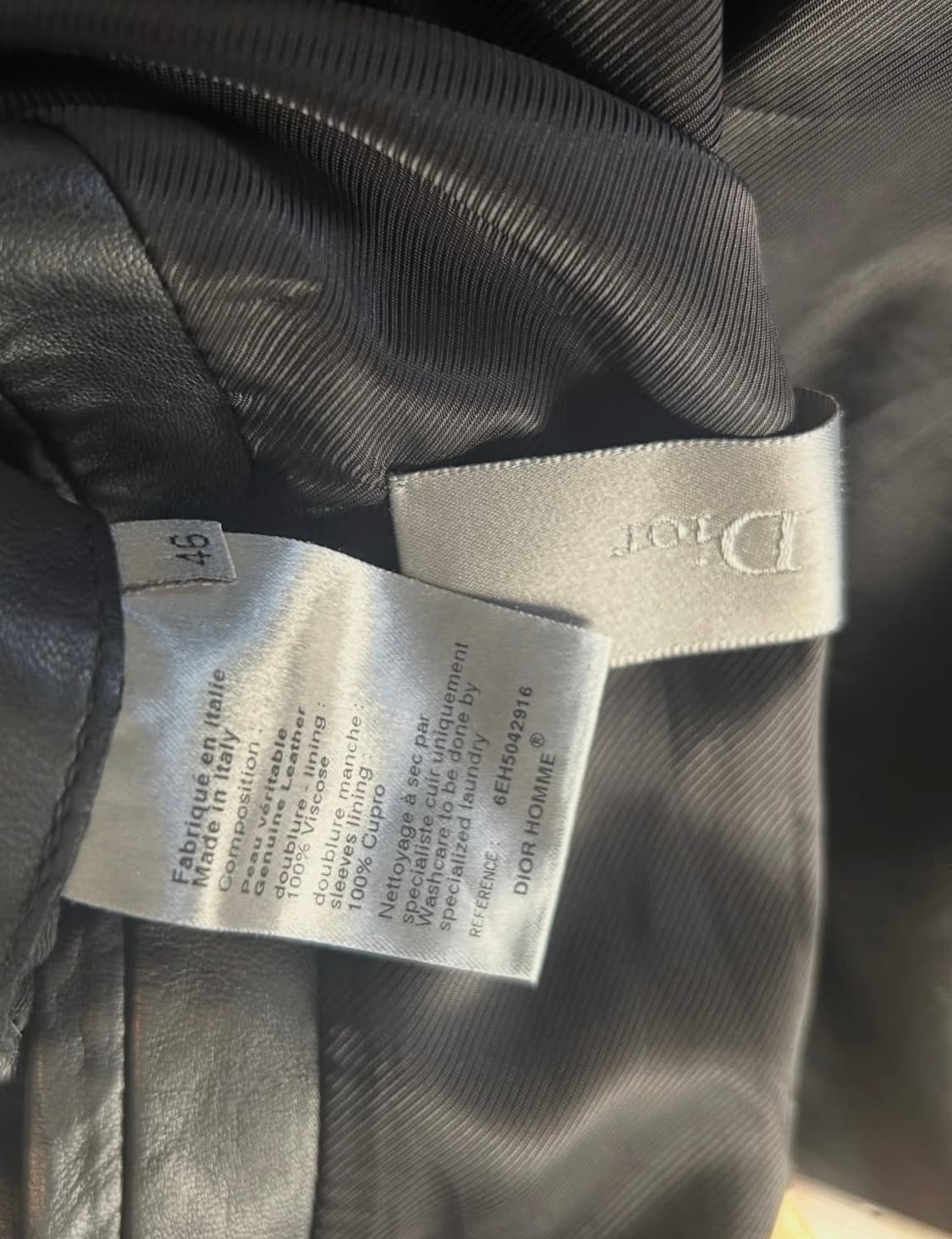 디올옴므 SS06 멀티집 램스킨 가죽 자켓 상품이미지5