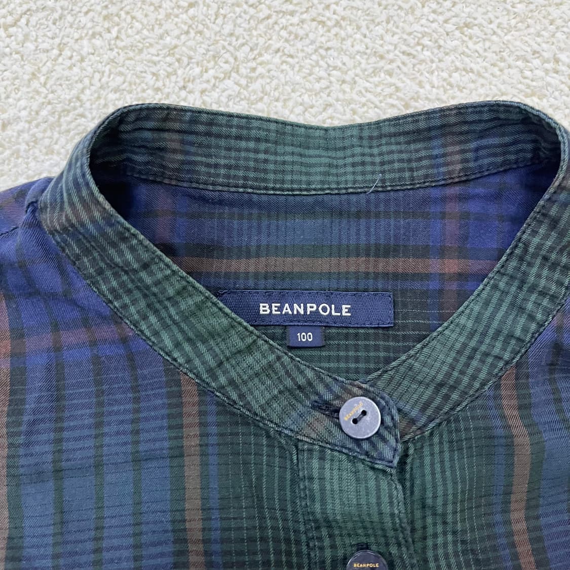 100 빈폴 여성 체크 남방 0325M 상품이미지2