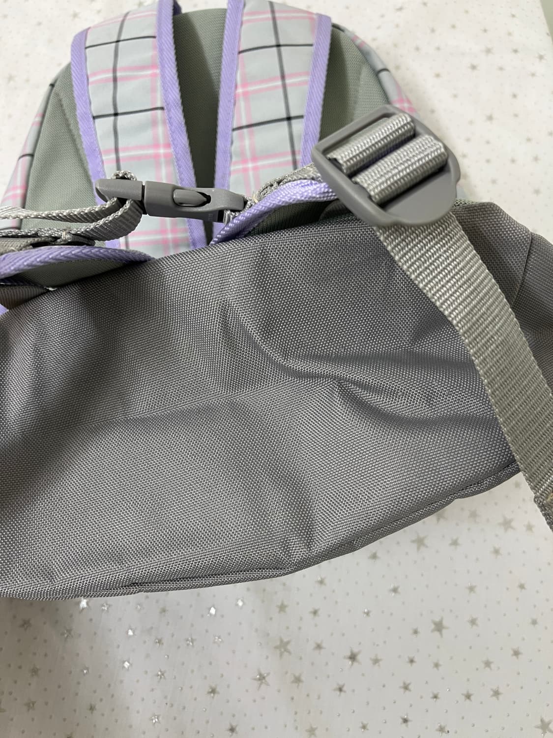 베네통 블루베리 체크 백팩 🫟 상품이미지6