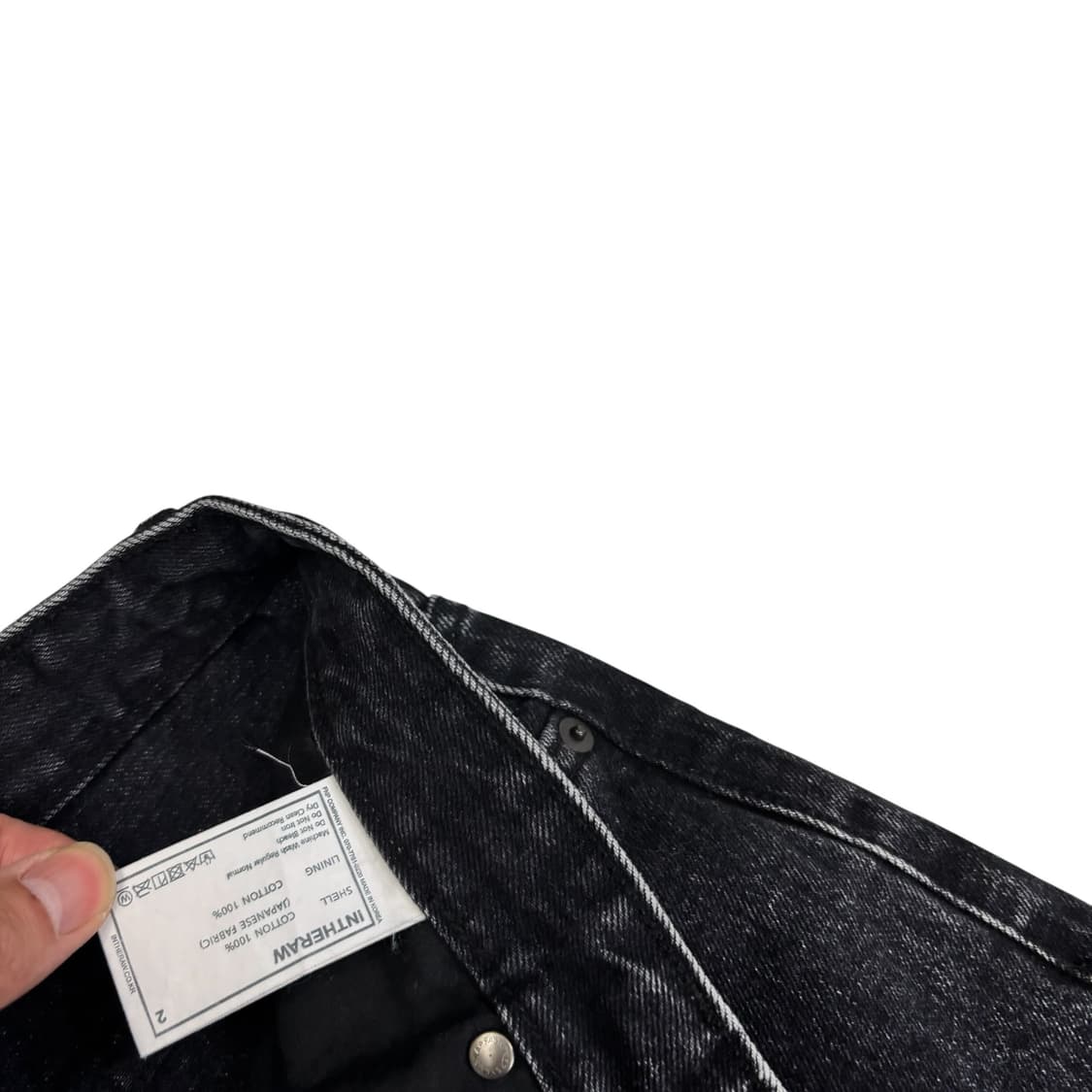 인더로우 흑청 와이드 데님 팬츠 상품이미지4