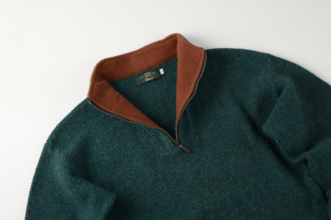 [L] 90's USA 오르비스 하프집업 풀오버 울스웨터 상품이미지2