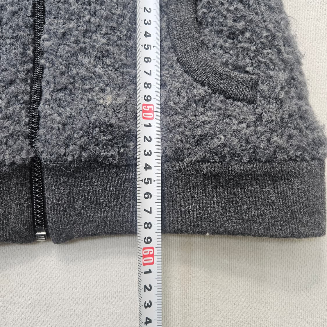 M 블랙앤화이트 여성 뽀글이 후드집업 0316Y 상품이미지7