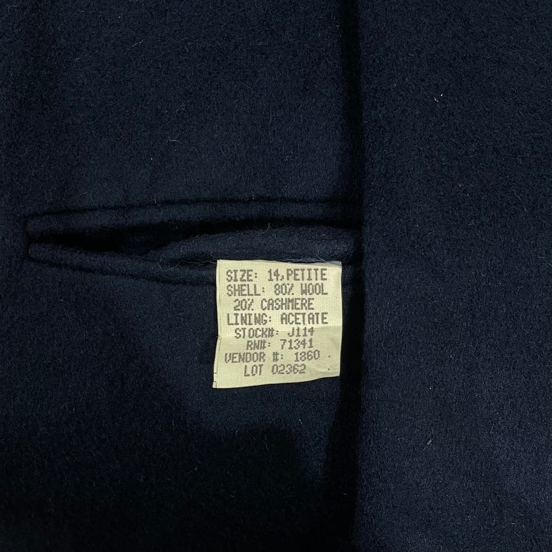 (14) USA L.L.Bean 엘엘빈 네이비 울 캐시미어 자켓 상품이미지7