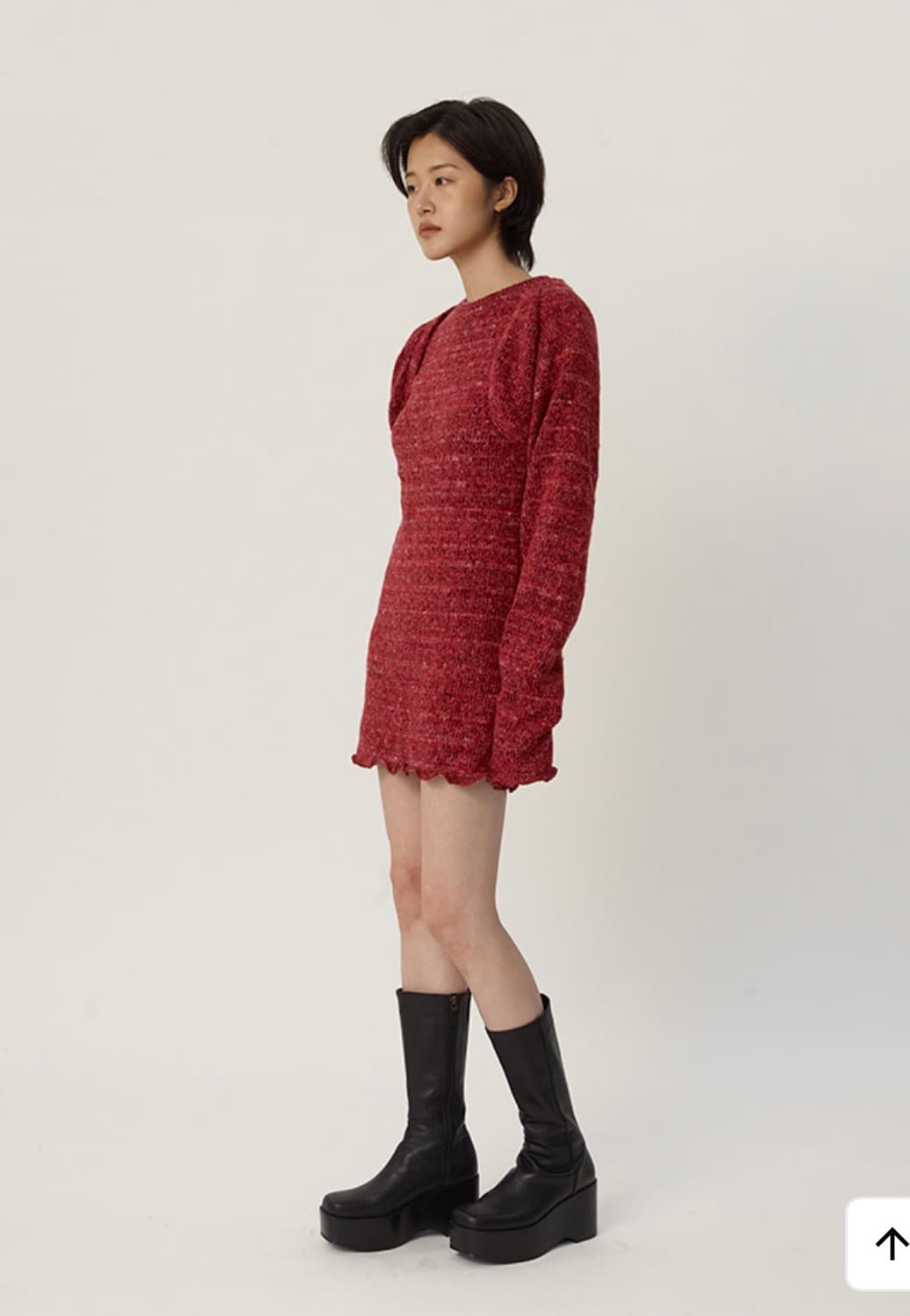 큐리티 C BOLERO SET-UP DRESS_RED 상품이미지3