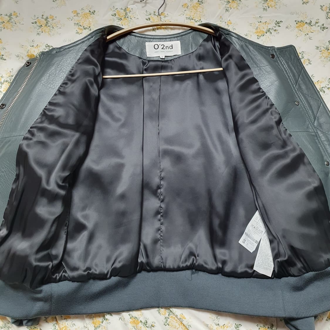 (66) 오즈세컨 램스킨 양가죽 노카라 블루종 항공점퍼 MA1 상품이미지5