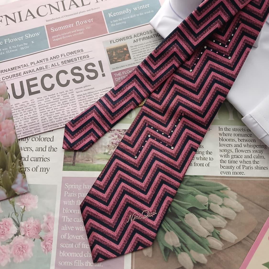 니나리치 실크 지오메트릭 넥타이 9.1cm A+등급 A18614
 상품이미지2