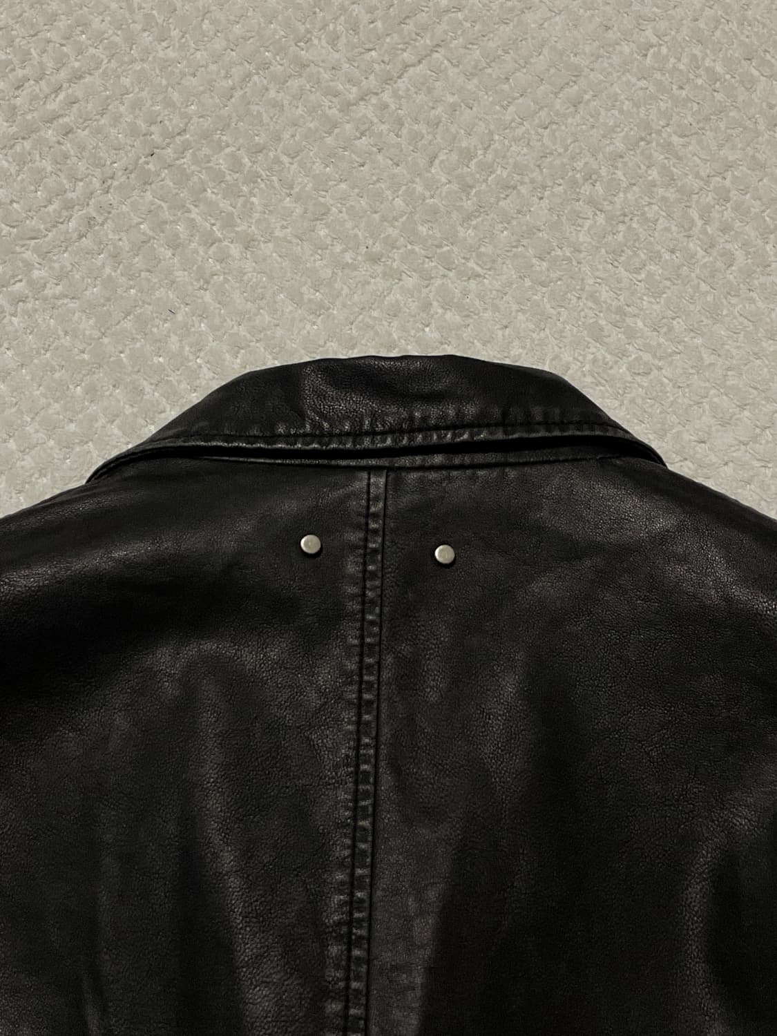 SPERONE 스페로네 비건 레더 오버사이즈 미니멀 2버튼 워싱 레더 상품이미지7