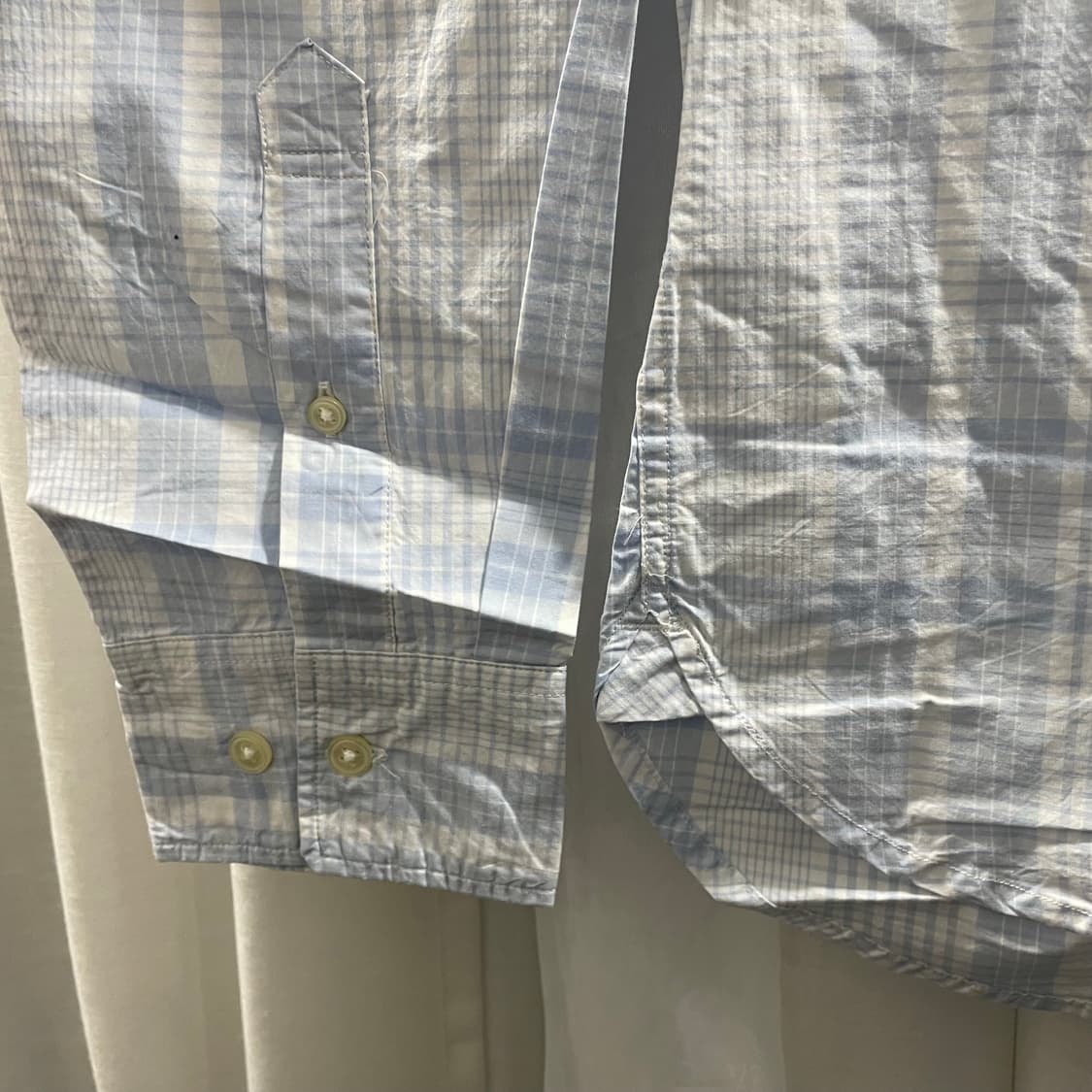 H&M/ 버튼다운 체크 셔츠/ L 상품이미지5