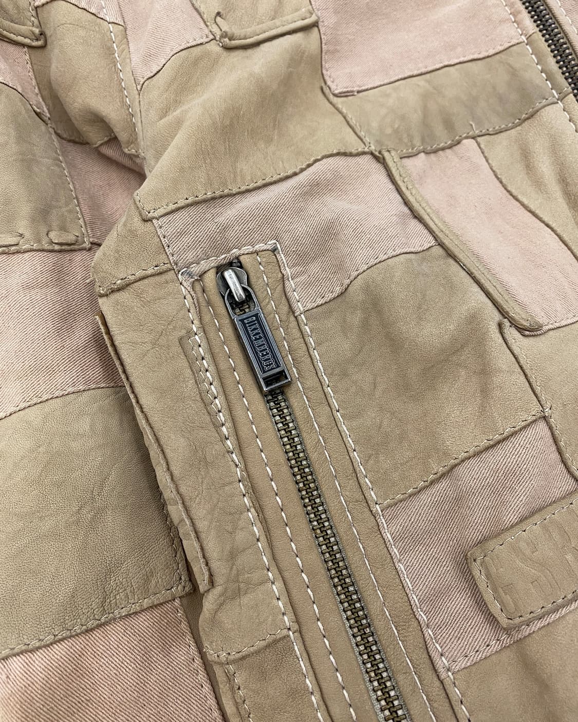 [48] 비켐버그 레더 패치 하이넥 블루종 상품이미지4