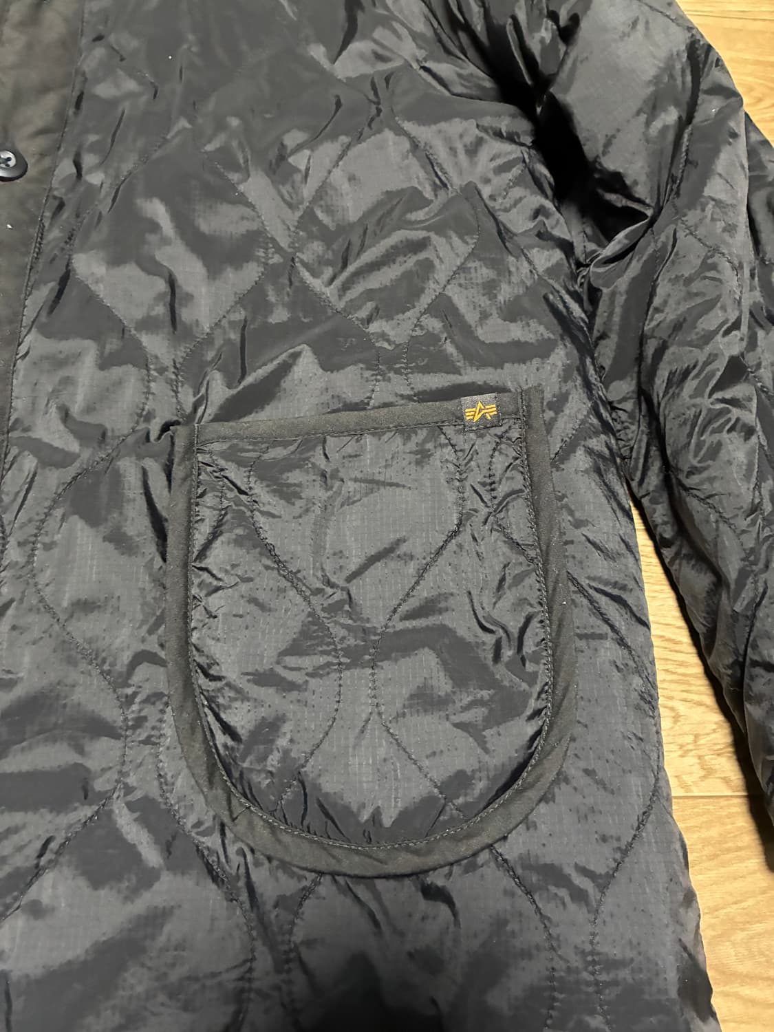 S) 알파인더스트리 빔즈 리버시블 후리스 보아털 코트 블랙 상품이미지2