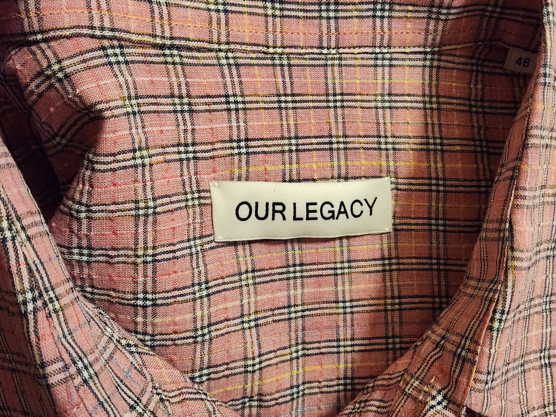 아워레가시 보로우드 bd 핑크 킴블 체크 셔츠 46 상품이미지2