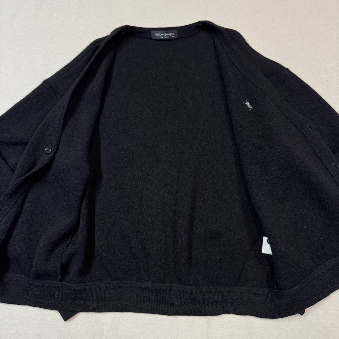 XL) YSL 입생로랑 가디건 블랙 상품이미지5