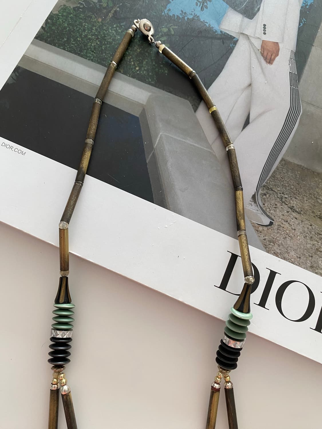 빈티지 에스닉 비즈 롱 목걸이 갸루 펑크 상품이미지2