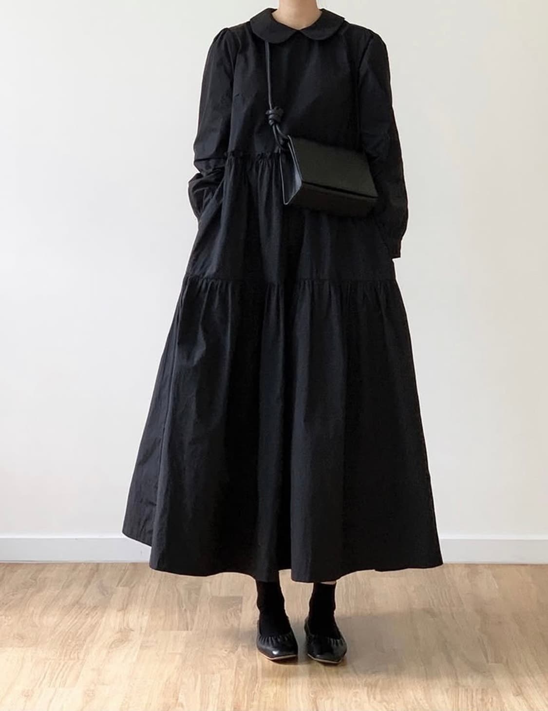 유노이아 티어드 원피스 (화이트) 상품이미지1