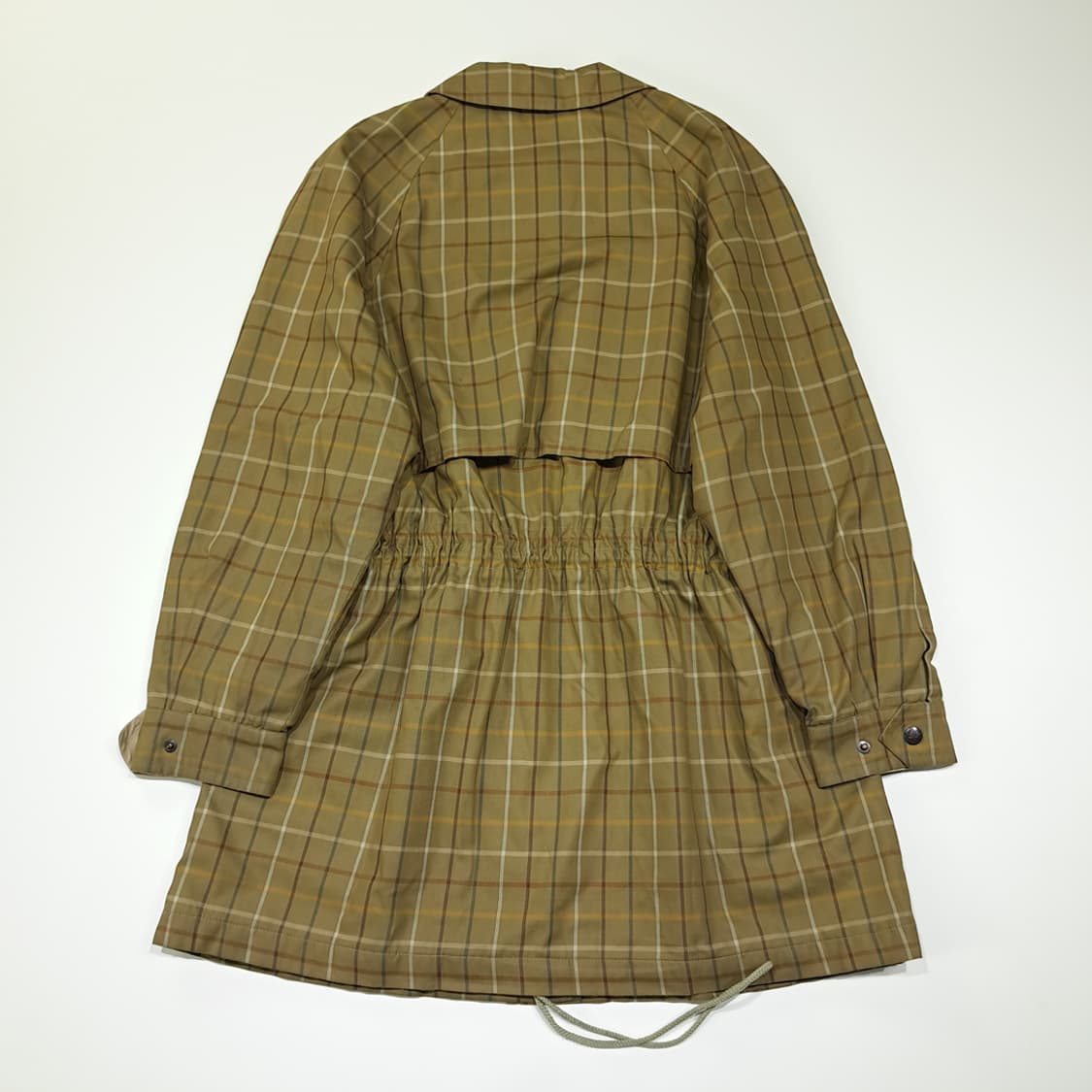 CL868 L 버버리 90s 영국판 올리브타탄체크 하프코트 자켓 상품이미지10