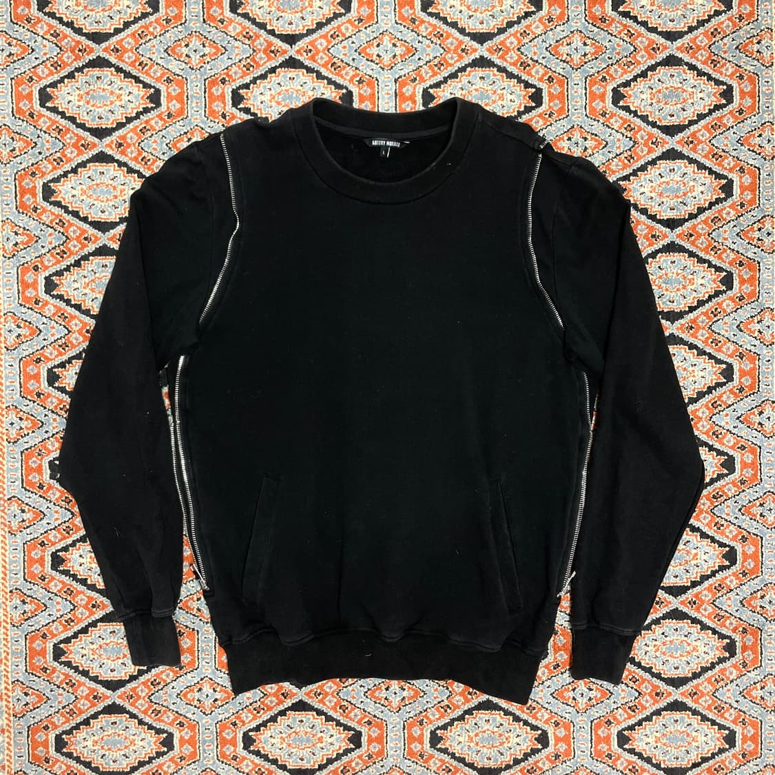 안토니 모라토 블랙 지퍼디테일 맨투맨 남성L 상품이미지1