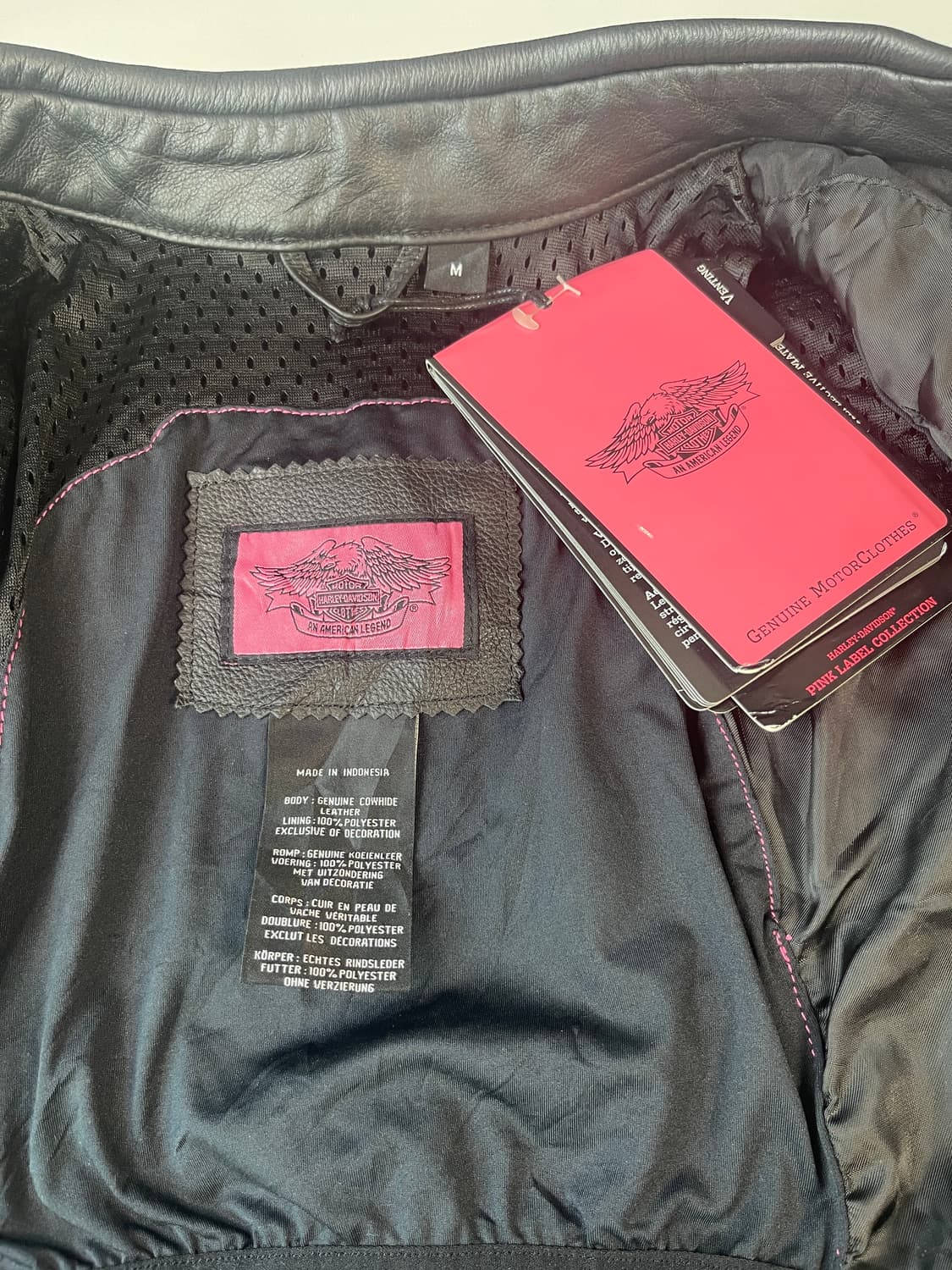 할리데이비슨 여성 가죽자켓 핑크라벨 상품이미지4