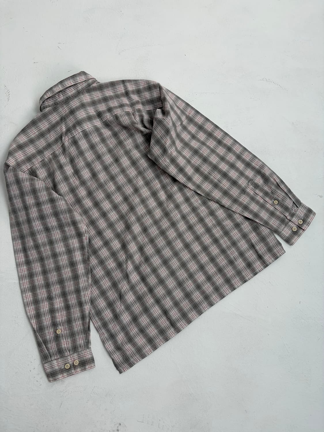 00s Patagonia Plaid Button Up Shirt (bei 상품이미지2