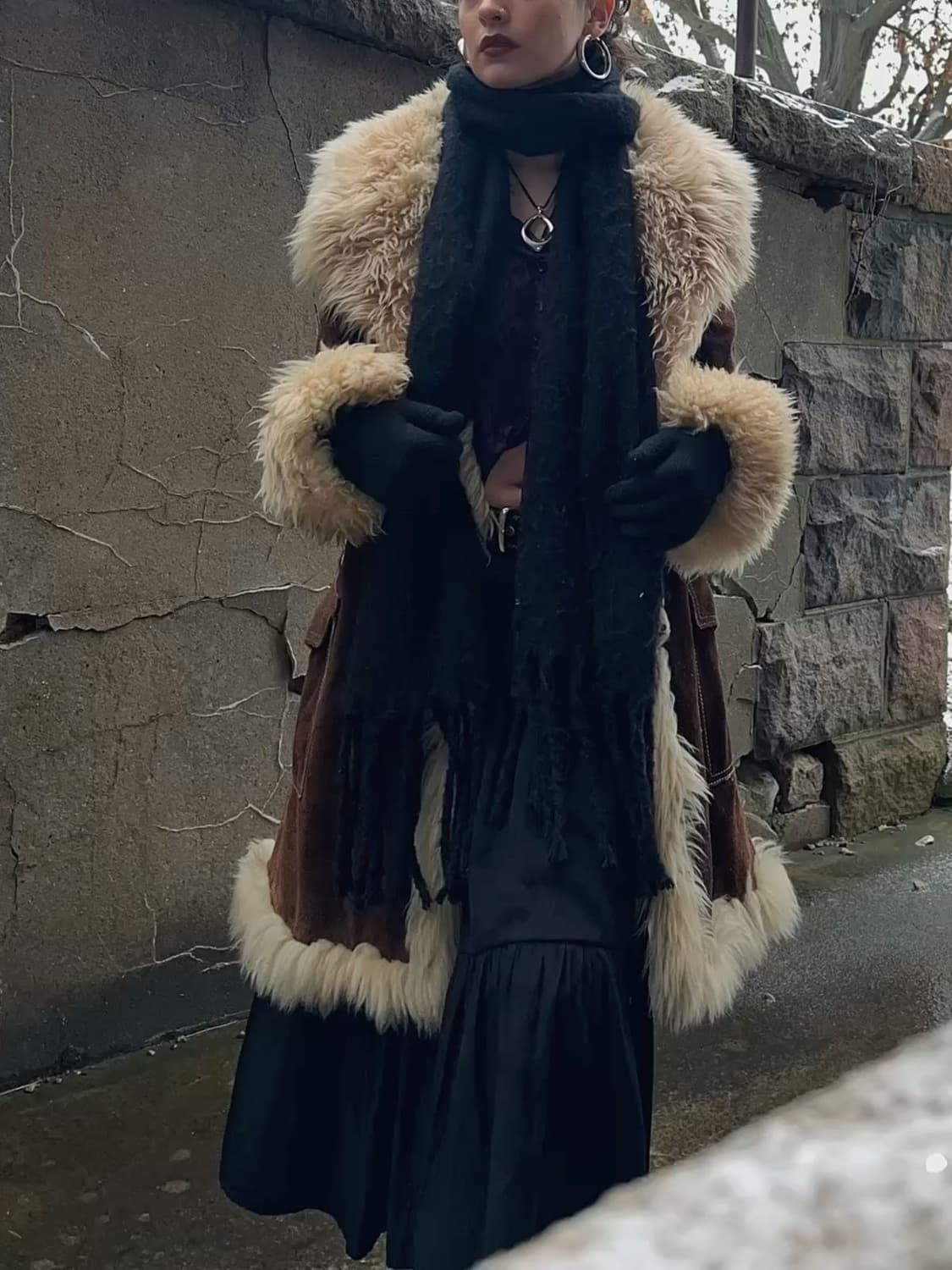 The Beige Fur Trim Coat 상품이미지6