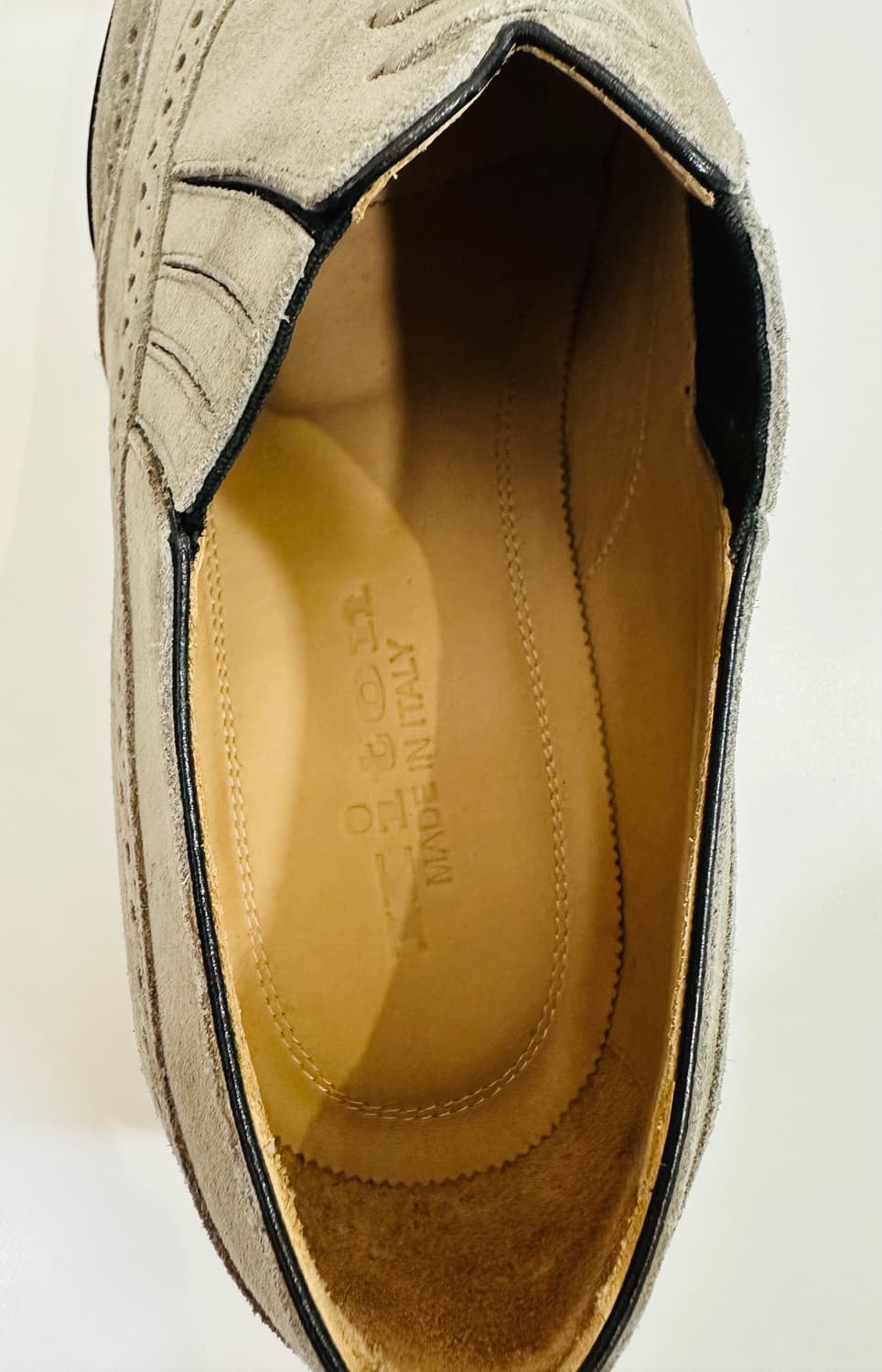 키톤 나폴리 스웨이드 그레이 옥스포드 슈즈 송아지 가죽 상품이미지3