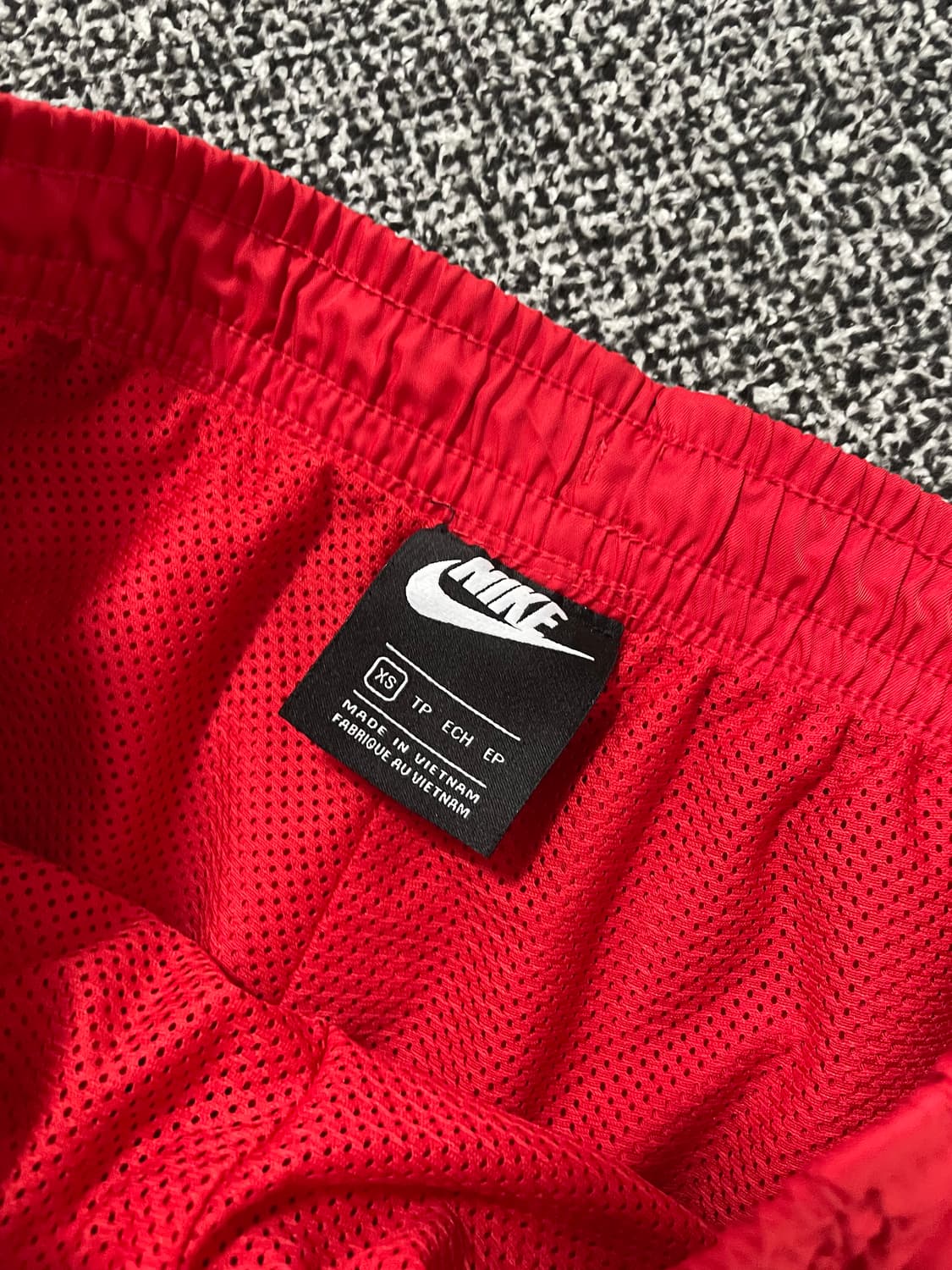 빈티지9. 나이키 우븐 라인드 플로우 숏팬츠 반바지 레드 안감 메쉬 상품이미지4