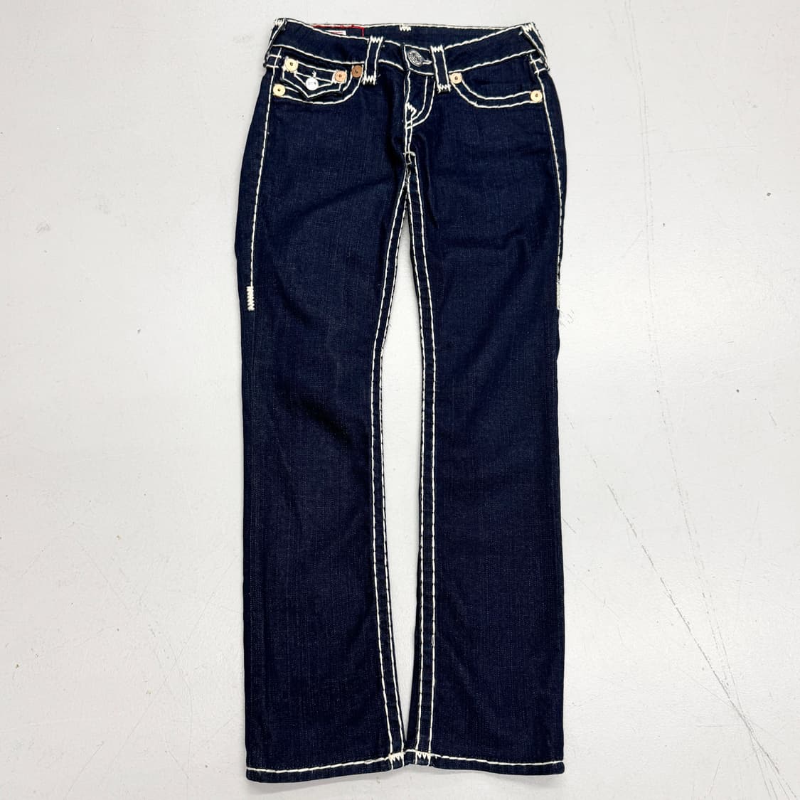 트루릴리전 Y2K 빌리슈퍼티 스티치 블랙 데님팬츠 상품이미지2