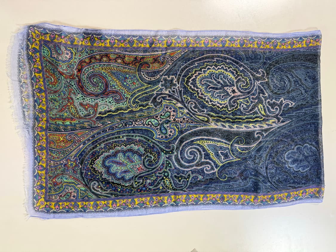 에트로 ETRO 페이즐리 홀리데이 실크 스카프 (호두까기 인형 참 포함) 상품이미지3