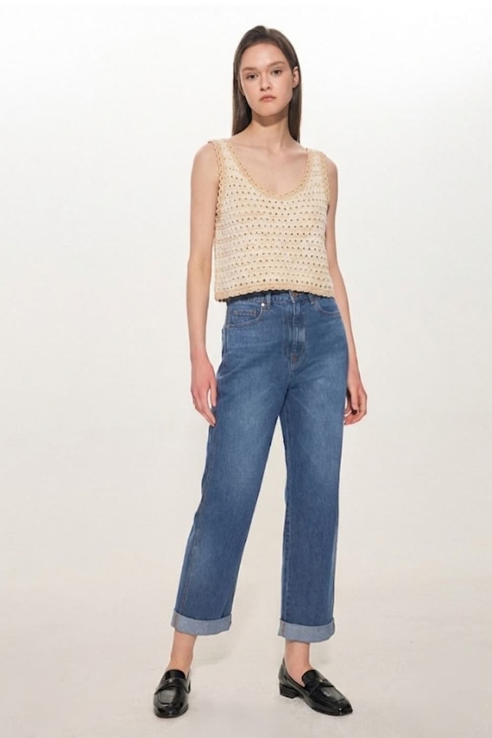 (새상품 )코치 네트 니트 크롭 탑 L사이즈 상품이미지1