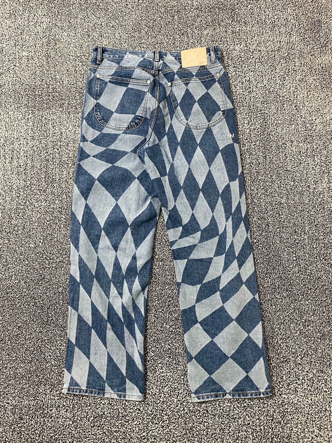 빈티지9. NOMANUAL 노메뉴얼 DT체커보드 데님 팬츠 청바지 상품이미지2