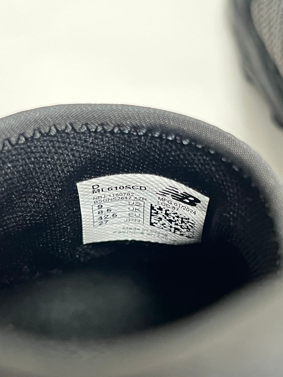 (270) 꼼데가르송옴므 뉴발란스 ML610S 블랙  상품이미지5